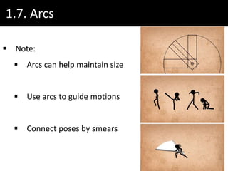 1.7. Arcs
 Note:
 Arcs can help maintain size
 Use arcs to guide motions
 Connect poses by smears
 