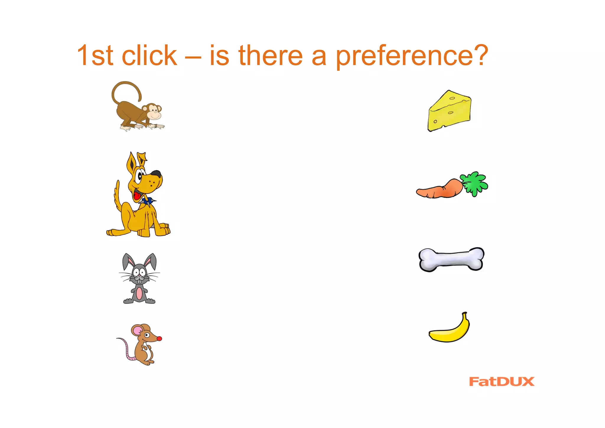 1st click – is there a preference?
 