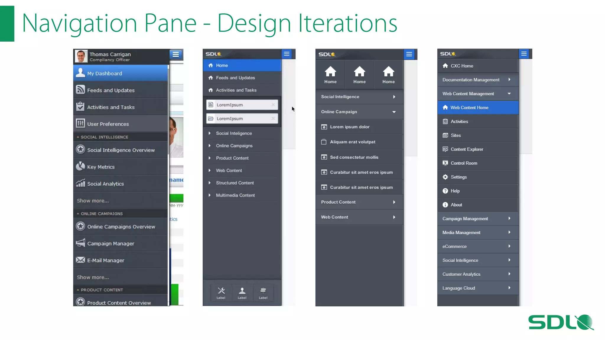 Navigation Pane - Design Iterations

 