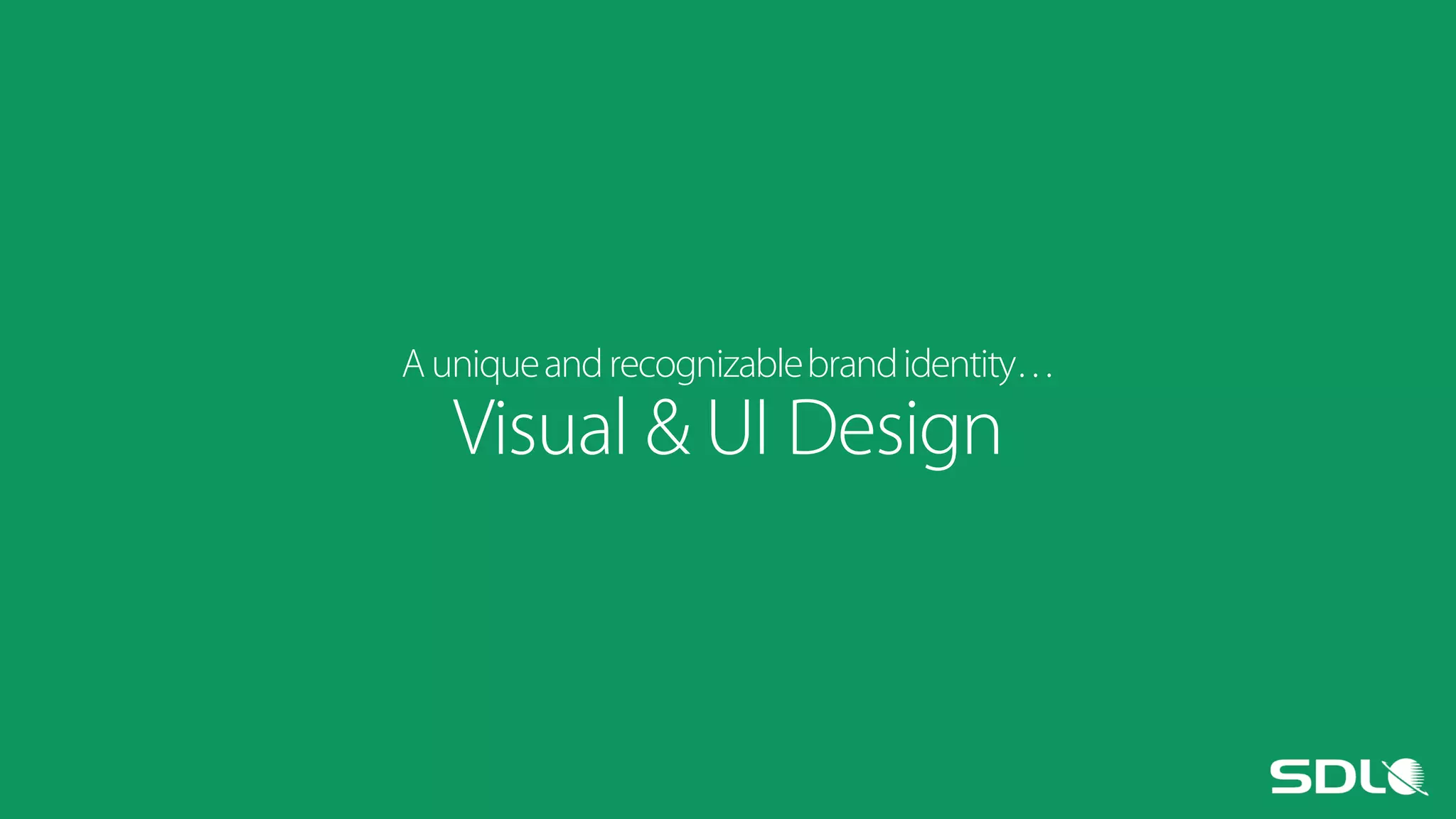 A unique and recognizable brand identity…

Visual & UI Design

 