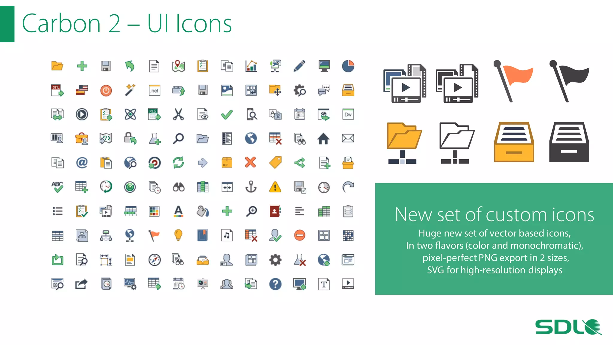 Carbon 2 – UI Icons

New set of custom icons
Huge new set of vector based icons,
In two flavors (color and monochromatic),
pixel-perfect PNG export in 2 sizes,
SVG for high-resolution displays

 