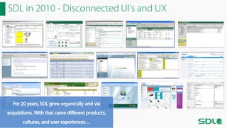 SDL in 2010 - Disconnected UI’s and UX

 