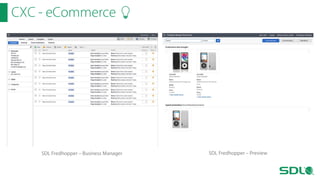 CXC - eCommerce

SDL Fredhopper – Business Manager

SDL Fredhopper – Preview

 