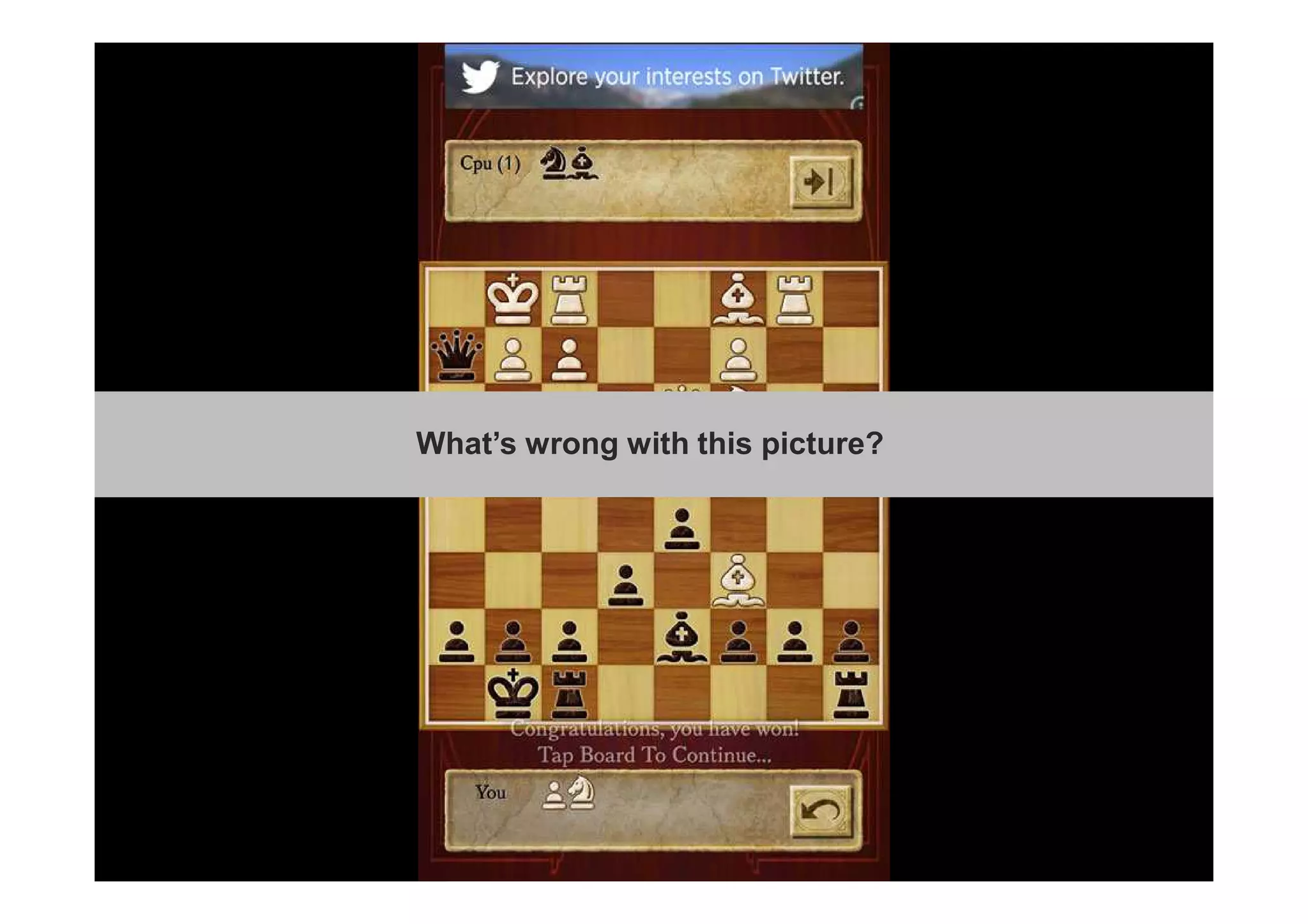 What’s wrong with this picture?
 