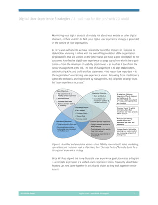 Digital User Experience Strategies: A Roadmap for the Post 2.0 World