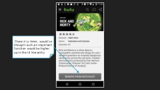 There it is. Hmm, would’ve
thought such an important
function would be higher
up in the UI hierarchy
 