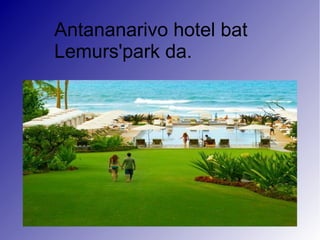 Antananarivo hotel bat
Lemurs'park da.
 