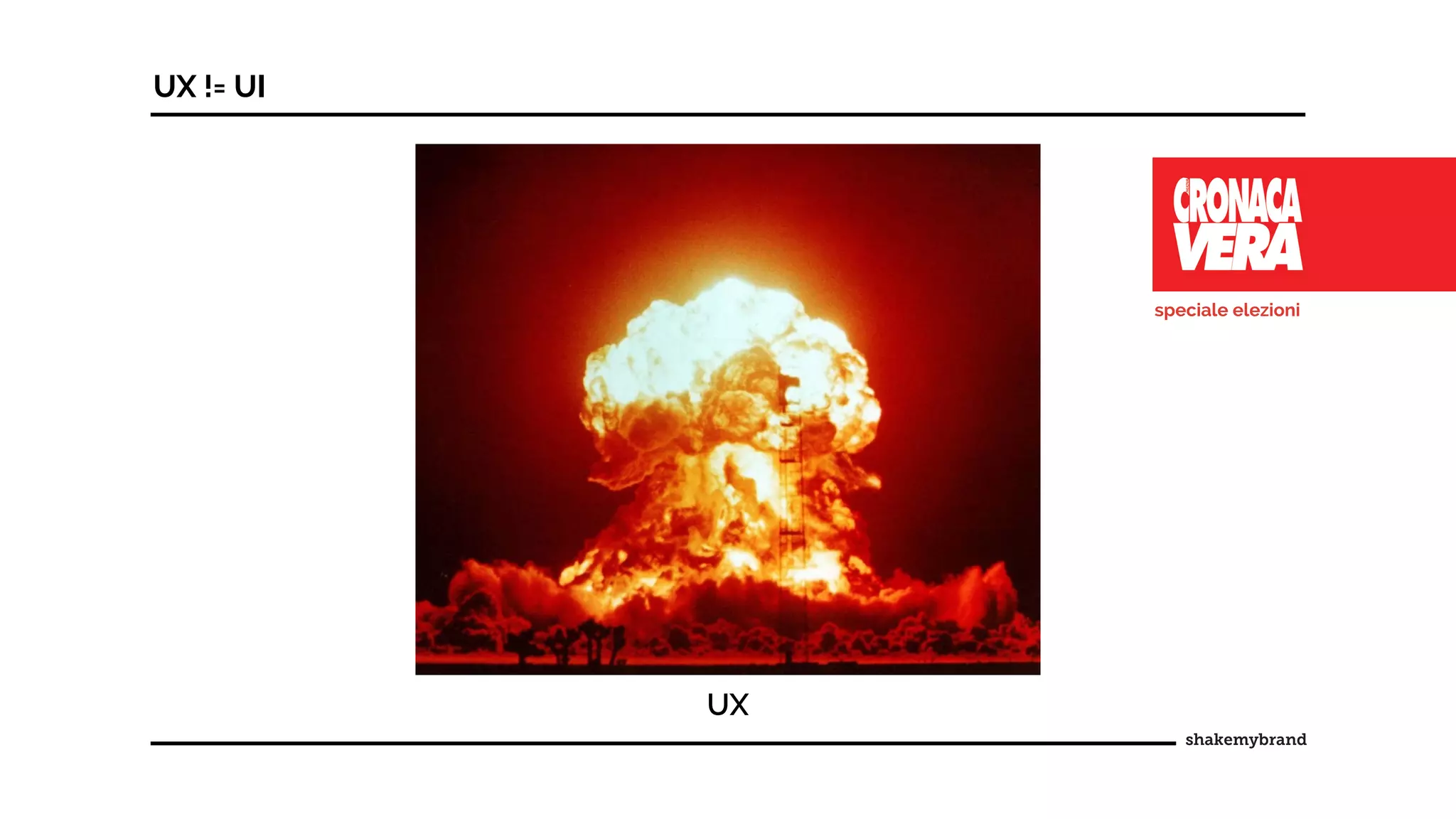 UX != UI
UX
speciale elezioni
 