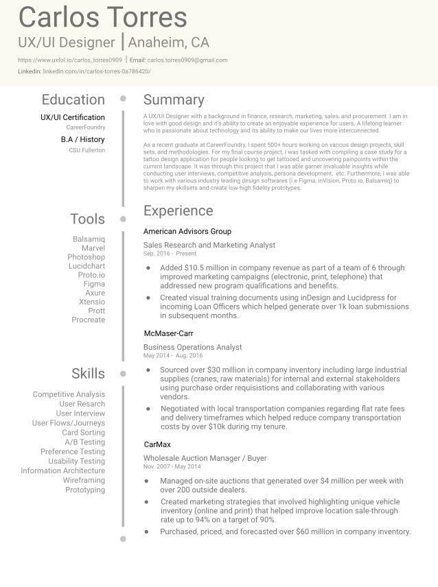 Ux Ui Resume