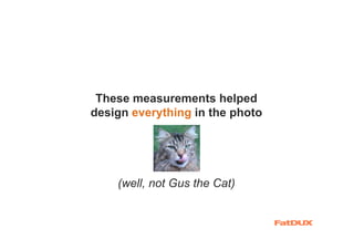 These measurements helped
design everything in the photo




    (well, not Gus the Cat)
 