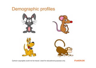 Demographic profiles




Cartoon copyrights could not be traced. Used for educational purposes only.
 