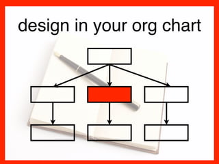 design in your org chart
 