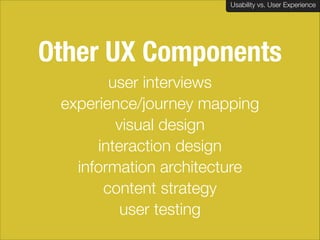 Usability vs. User Experience: What's the difference? | PPT