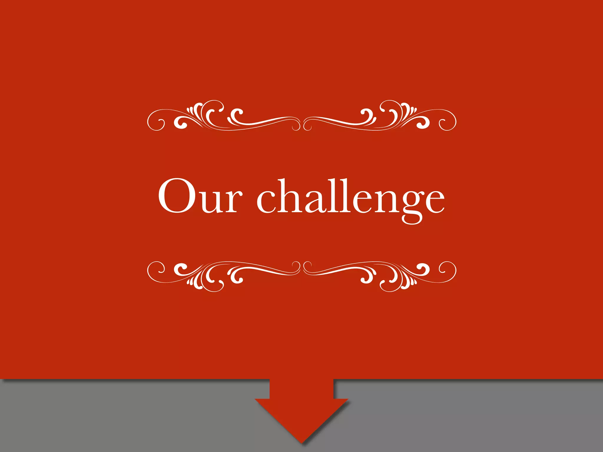 Our challenge

 