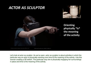 ACTOR	AS	SCULPTOR
Pottery	 gif	by	permission	Cherrico Pottery	LLC
Relying	on	
affordances	to	
control	the	way	
physical	ac...
