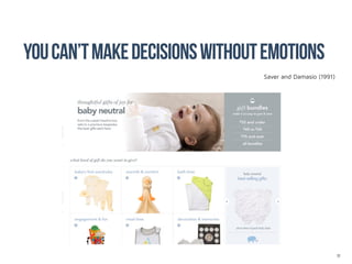 You can’t make decisions without EMOTions
                                Saver and Damasio (1991)




                                                           77
 