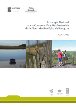 Estrategia Nacional
para la Conservación y Uso Sostenible
de la Diversidad Biológica del Uruguay
2016 - 2020
MINISTERIO DE RELACIONES EXTERIORES
REPÚBLICA ORIENTAL DEL URUGUAY
 