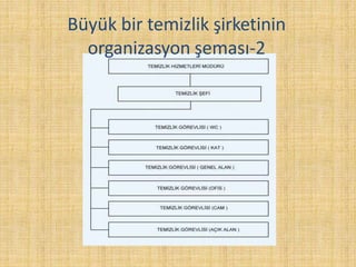 Büyük bir temizlik şirketinin
organizasyon şeması-2
 