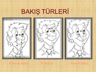 BAKIŞ TÜRLERİ
Mahrem Bakış İş Bakışı Sosyal Bakış
 