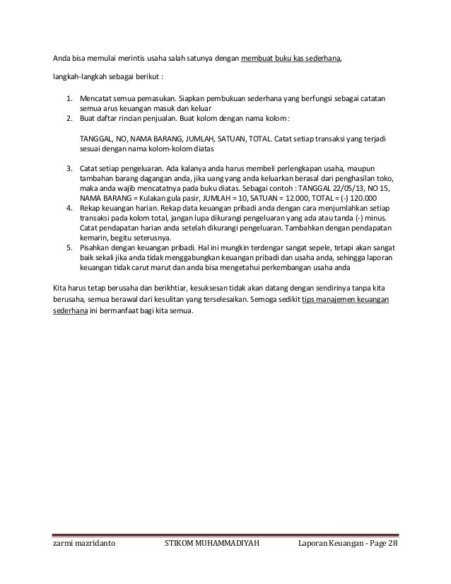 Laporan Keuangan Lengkap