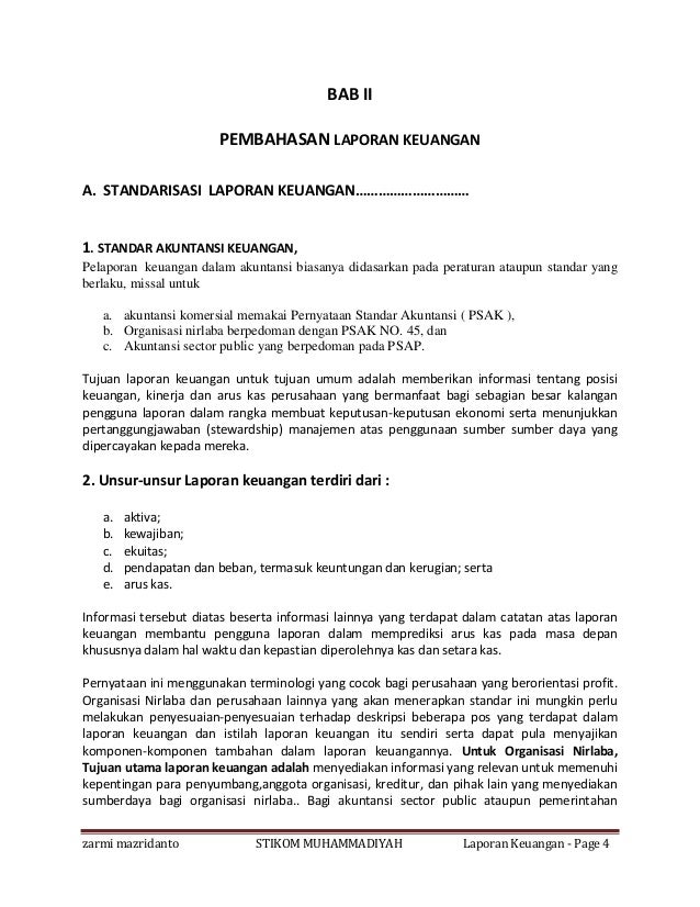 Laporan Keuangan Lengkap