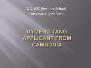 UNAOC Summer School
Tarrytown, New York
 