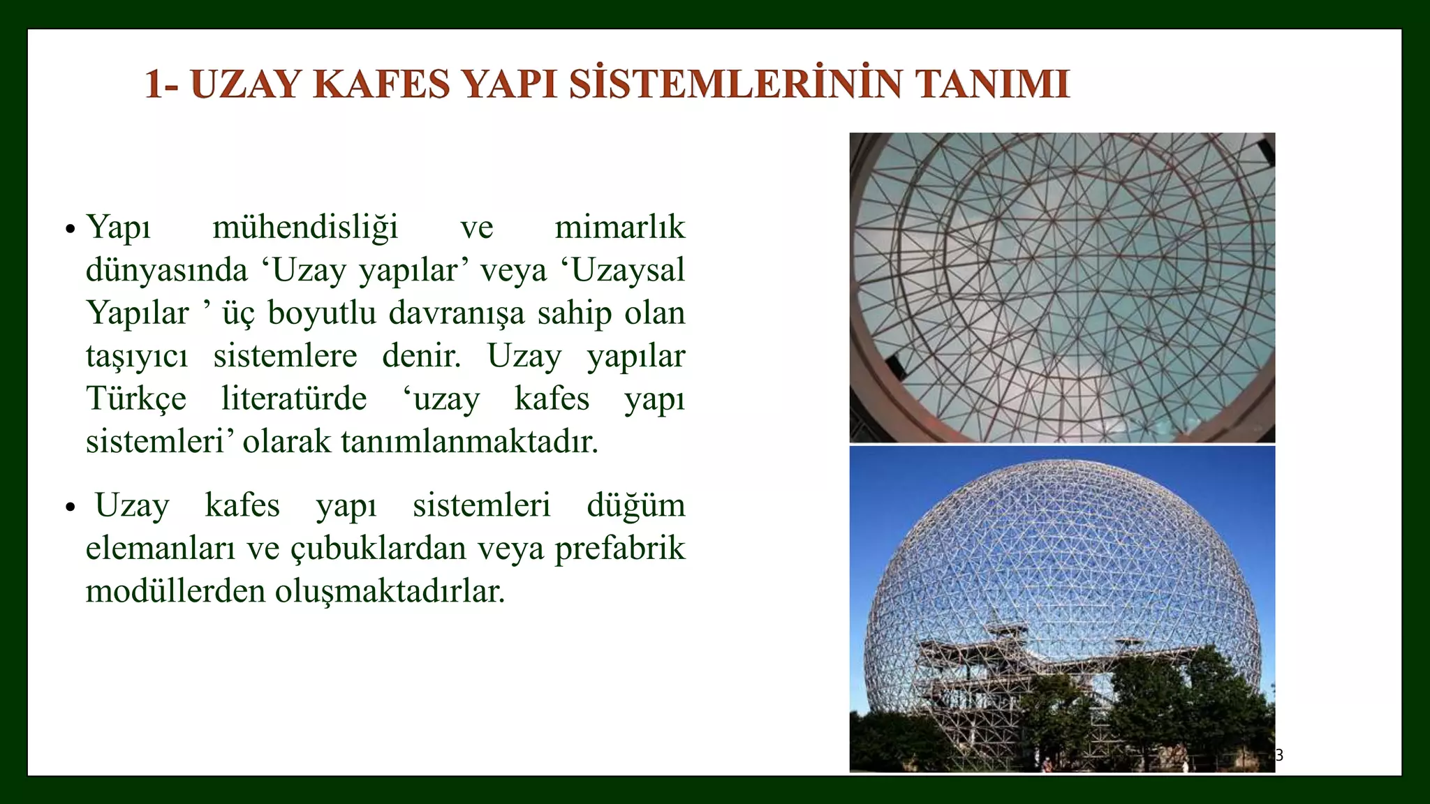 Uzay kafes yapı sistemleri | PPTX
