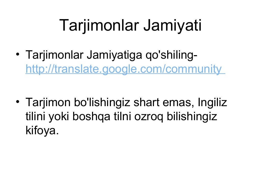 Uzbek translate