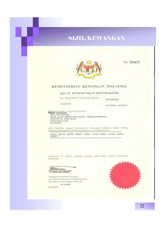 SIJIL KEWANGAN
22
Megah Construction
 