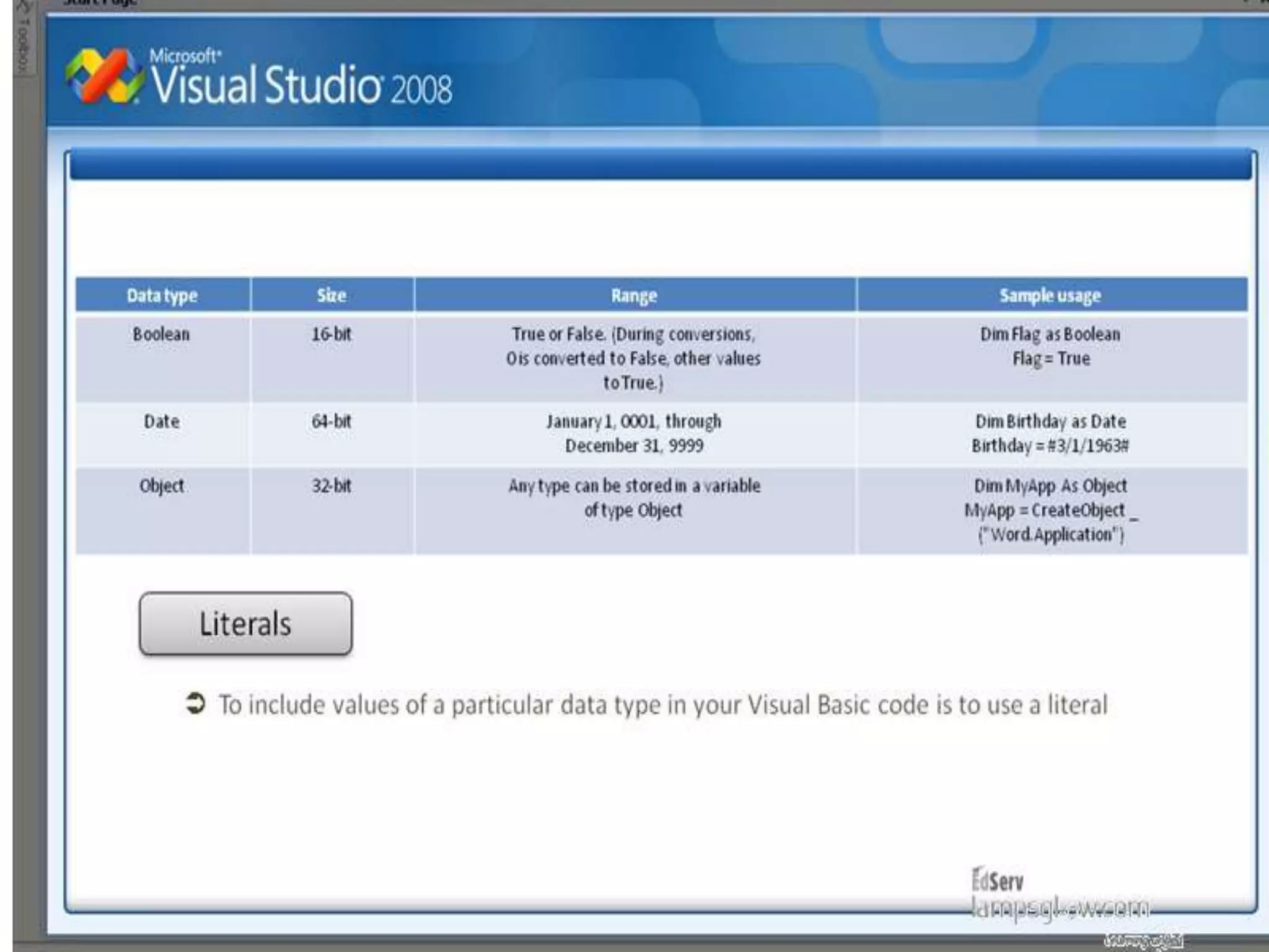 VISUAL BASIC .net ii