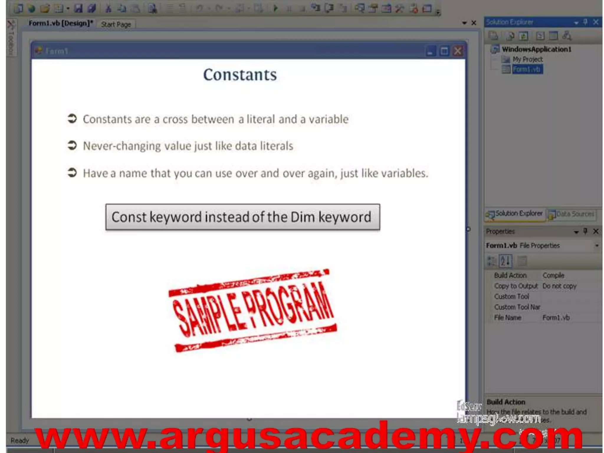 VISUAL BASIC .net ii