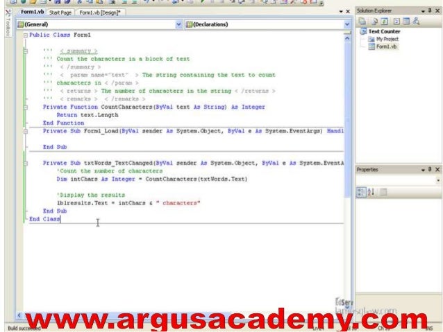 VISUAL BASIC .net v