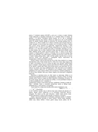 pojavu. U atinskom natpisu (410-409. g. pre n.e.), u kome se nalazi obračun
zarada isplaćenih za izgradnju Erehtejona, na 71 zanatliju dolazi 35 meteka, 20
građana i 16 robova. Osamdeset godina kasnije, što se vidi iz analognih
eleusinskih obračuna, broj meteka u odnosu na ostale još je veći: na 94 zanatlije
dolazi 45 meteka (meteka zajedno sa strancima 54); procenat građana krece se
između 28 i 21, robova između 23-21. Države u kojima su bili razvijeni trgovina i
zanati nastojale su da povećaju broj meteka, jer je od njihovog broja u znataoj
meri zavisio razvoj zanatstva po gradovima. Angažovanje stranaca u Atini
započelo j'e još u VI veku za vreme Šolona, nastavljeno je za vreme Pizis trata i
Klistena, a u V veku takvu politiku sprovodio je Temistokle. Zanimljivo je to što
se masa meteka, koji su ranije naseljavali druge trgovačko-proizvođačke centre
Milet, Halkidu, Korint, Eginu sad kreće prema Atini. Ti meteci su bili delorn
iseljenici iz drugih gradova, a delom -iz kolonija. Dva su osnovna razloga zbog
kojih su oni napuštali svoje rodne gradove: politički prevrati koji su bili vrlo česti
u istoriji svakog grčkog polisa i opšti razvitak spoljne trgovine koji je izazvao
masovnu težnju svih trgovačkih i zanatlijskih slojeva stanovništva ka
nastanjivanju u velikim privrednim centrima.
Položaj roeteka u takvim državama kao što je bila Atina ukratko bi se rnogao
okarakterisati ovako. Svaki stranac koji bi u Atini živeo mesec dana mogao je da
se upiše u red meteka, ali je za to morao da nađe svog „prostata" (pokrovitelja)
koji će zastupati i braniti njegove interese pred državom. Dobivši prostata, metek
bi bio upisaii u spisak neke atičke deme prema mestu svog stanovanja. Pri tom,
lcako je već rečeno, nije sticao građanska prava. Nije imao prava ni na zemljišnu
svojinu, a Periklov zakon (451. g.) zabranjivao mu je stupanje u brak s atinskom
građankom. Po svemu ostalom metek je bio ravnopravan s atinskim građanima; on
je uživao ličnu slobodu, štitio ga je zakon, mogao je da učestvuje u religijskim
kultovima.
Metecima je ostavljeno pravo na izbor mesta za stanovanje; obično su se
nastanjivali po gradskim demama ili u predgrađima, a najčešće u Pireju. Za usluge
učinjene državi metek je mogao da dobije delimično oslobađanje od poreza, ili,
što je bilo mnogo ređe, pravo na kupovinu zeffilje; u ovom poslednjem slučaju to
se obično podudaralo sa tzv. izotelijom, tj.
izjednačenjem meteka u imovinskim pravima s građanima. Izotelija je mogla da
bude i nasledna. Samo u izuzetnim slučajevima metek je dobijao puna
građanska prava i l ako prelazio u red građana.
Svaki raetek bio ie obavezian da plaća državi porez (metekion) u visi-
----- --------- --- ........ ' '* MMIM··^).·*".**«^. _ '
------------ ■ . -----ΜΜφΜΜΜΜ
ni od 12 dralimi; neudata zena ui udovica koja nema odrasla sma placala je 6
drahmi. Bogati meteci zaduživani su sa izvršenjem društvenih obaveza
(liturgija). Svi meteci su bili vojiii obveznici i služili vojsku prema svojoj
fizičkoj sposobnosti u teškoj ili lakoj pešadiji, ali najčešće u momarici.
Zanati i trgovina predstavljali su uobičajeno zanimanje meteka. U atinskim
nadgrobnim natpisima sporninju se meteci mlmari, vlasnici banja, bojadžije,
slikari vaza, zlatari, berberi i frizeri, goniči mazgi, kuvari, pekari, itd. U
 