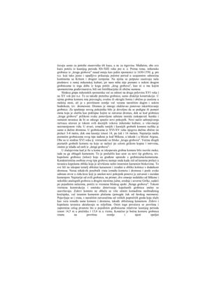 čuvaju samo za potrebe stanovnika tih kuca, a ne za trgovinu. Međutim, obe ove
kuće potiču iz kasnijeg perioda Χΐν-ΧΙΠ veka pre n. e. Prema tome, mikenske
grobnice iz „kruga grobova" zasad ostaju kao jedini spomenici iz 1650-1550. g. pre
n.e. koji tako jasno i upadljivo prikazuju početni period u uzajamnim odnosima
kontinenta sa Kritom i drugim zemjama. Na njima se potpuno zasnivaju naše
predstave ο ranoj mikenskoj kulturi, jer nara ništa nije poznato ο nekim drugim
grobnicama iz toga doba iz koga potiče „krug grobova", kao ni ο ma kojim
spomenicima građevinarstva, bili oni foitifikacijske ili obične namene.
Sledeca gmpa mikenskih spomenika već se odnosi na drugu polovinu XVI veka i
na XV vek pre n.e. To su takođe pretežno grobnice, samo drukčije konstrukcije. U
njima grobna komora ima pravouglu, ovalnu ili okruglu fomiu i obično je usečena u
mekšoj steni, ali je s površinom zemlje več vezana naročitim dugim i uskim
hodnikom, tzv. dromosom. Dromos je mnogo olakšavao ponovno iskorišćavanje
grobnice. Za spuštanje novog pokojnika bilo je dovoljno da se podigne ili pomeri
stena koja je služila kao poklopac kojim se zatvarao dromos, dok se kod grobnica
„kruga grobova" prilikom svake ponovljene sahrane morala raskopavati humka i
rasturati tavanica da bi se odozgo spustio novi pokojnlk. Novi način sahranjivanja
rartvaca očuvan je tokom svih docnijih vekova mikenske kulture, u više-manje
neizmenjenom vidu. U stvari, između ranijih i kasnijih grobnih komora razlika je
samo u dužini dromosa. U grobnicama iz XVI-XV veka njegova dužina obično ne
prelazi 3-4 metra, dok ona kasnije iznosi 14, pa čak i 16 metara. Najstarija među
poznatim grobnicama ovog tipa nađena je kod Mikene, a takode i u blizini Argosa.
Obe su iz sredine XVI veka tj. vreraenski su bliske „krugu grobova". Većina drugih
poznatih grobnih komora na koje se nailazi po celom grčkom kopnu i ostrvima,
znatno je mlađa od onih iz „kniga grobova".
U slučajevima kad je tle u kome se iskopavala grobna komora bilo isuviše meko,
tada su ga oblagali kamenom. To je poslužilo kao uzor za novi tip grobova, tzv.
kupolaste grobnice (tolosi) koje su građene uporedo s grobnicama-komorama.
Karakteristična osobina ovog tipa grobova nastaje onda kada zid od kamena prelazi u
tavanicu kupolasta oblika koja je učvršćena nešto isturenim karnenim blokovima. To
sve liči na iskopan temelj obložen karaenom i izrađen u obliku košnice s dodatkom
dromosa. Neraa nikakvih posebnih vrata između komora i dromosa i posle svake
sahrane otvor u zidu kroz koji je unošen novi pokojnik ponovo je zatvaraii i zazidan
kamenjem. Najstarije od ovih grobnica, na primer, dve omanje nedaleko od Mikene i
nekoliko analognih grobova u drugirn mestima južne, srednje i severne Grčke, sudeći
po pojedinim nalazima, potiču iz vremena bliskog epohi ,Jkmga grobova". Tokom
vrernena konstrukcija i estetsko doterivanje kupolastih grobnica stalno se
usavršavaju. Zidovi komora ne oblažu se više sitnim komadima neobrađenog
krečnjaka, već tesanim kamenim pločama (ponegde čak od farskog mermera).
Pojavljuju se i vrata, s naročitim zatvaračima od velikih poprečriih greda koja služe
kao veza izraeđu same komore i dromosa, takođe obloženog kamenom. Zidovi i
kupolasta tavanica ukrašavaju se reljefima. Osim toga povećava se površina i
zapremina celog prostora što u pojedinim grobnicama relativno kasnijeg perioda
iznosi 14,5 m u prečniku i 13,4 m u visinu. Konačno je bočna komora grobnica
izneta na površinu zemlje i njeni spoljni
 