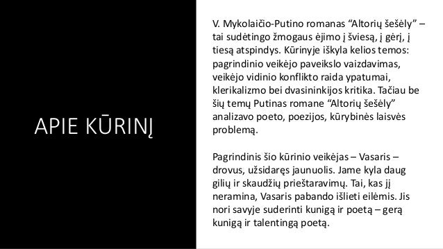 Vincas Mikolaitis Putinas AltoriÅ³ SesÄly