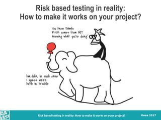 Киев 2017Risk based testing in reality: How to make it works on your project?
Risk based testing in reality:
How to make it works on your project?
 