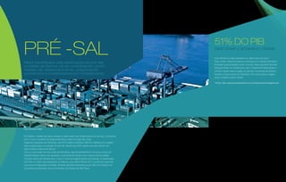 Santos impulsionando o brasil
Em Santos, cidade que deve receber a maior parte dos investimentos do pré-sal, o otimismo
com o novo momento de desenvolvimento urbano é cada vez maior.
Segundo projeções da Petrobras, até 2015 serão investidos US$ 53,4 bilhões em projetos
para a exploração e produção do pré-sal. Sendo que 90% destes recursos devem ser
direcionados à Bacia de Santos.
Com a construção da nova sede da Petrobras, aproximadamente 6 mil novos postos de
trabalho diretos devem ser gerados, movimentando ainda mais a economia da cidade.
Grandes obras de infraestrutura, como o túnel que ligará Santos ao Guarujá, a revitalização
do Porto e o início das operações do Veículo Leve sobre Trilhos (VLT), contribuem para dar
uma nova configuração à cidade, atraindo grandes empresas que já vêem em Santos um
dos pólos empresariais mais promissores do Estado de São Paulo.
Dois trilhões de reais passaram no último ano por aqui.*
Estar onde o Brasil acontece é envolver-se no desenvolvimento.
Enxergar oportunidades onde o mundo inteiro gostaria de estar.
Valongo Brasil, um lançamento que a Odebrecht Realizações e
a Franz trazem para a região do pré-sal, na entrada de Santos,
próximo à futura sede da Petrobrás. Um marco para a região,
para a cidade e para o Brasil.
PrÉ -sal
51% do PIB
Maior beneficiada pela exploração do pré-sal,
a cidade de Santos vai se consolidando como
modelo de desenvolvimento, crescimento
econômico e investimentos em infraestrutura.
Foto: Ernesto Papa
*Fonte: http://www.portodesantos.com.br/imprensa.php?pagina=art2
 