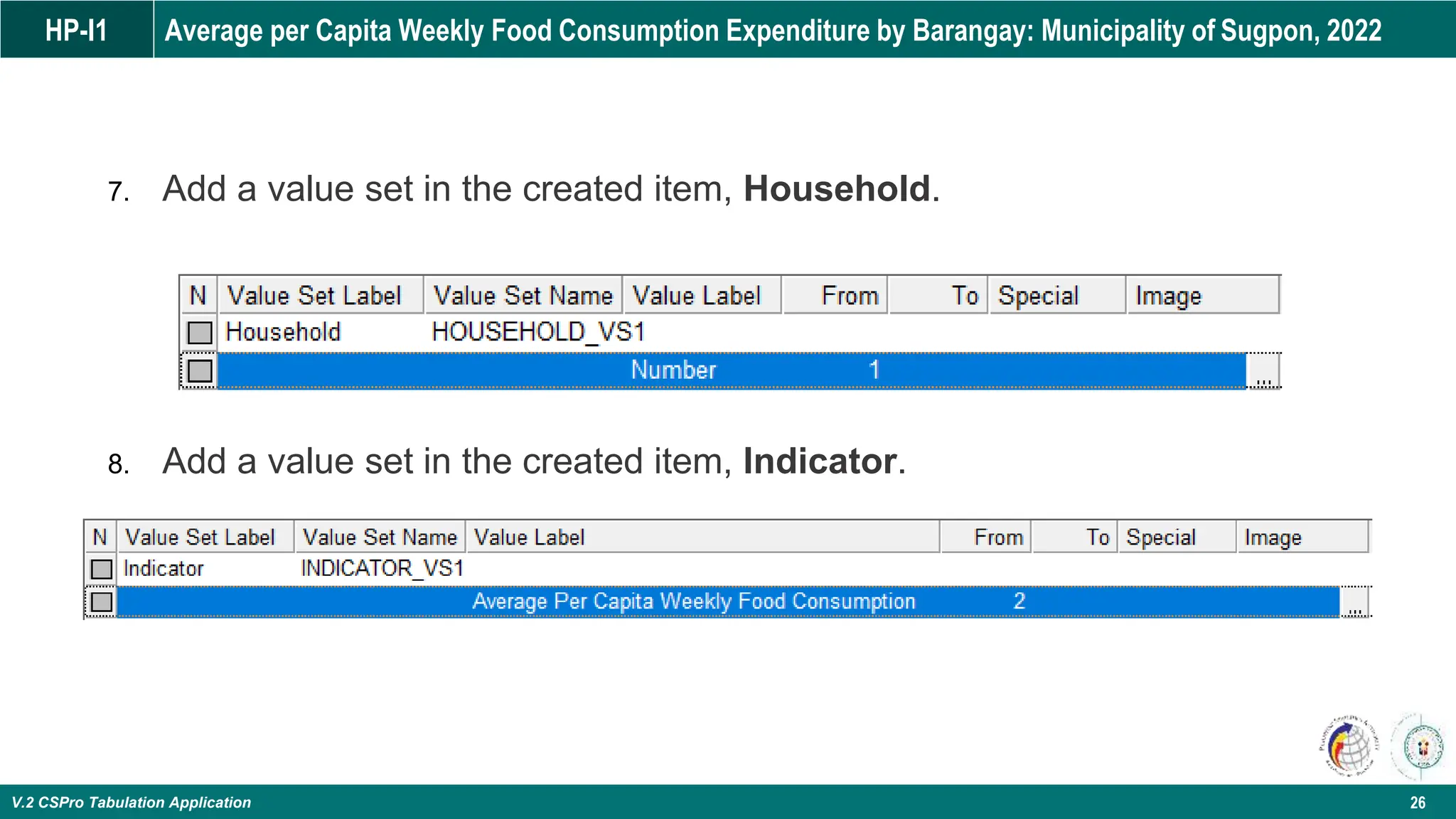 V.6 CSPro Tabulation Application_Creating Tables with PostCalc ...