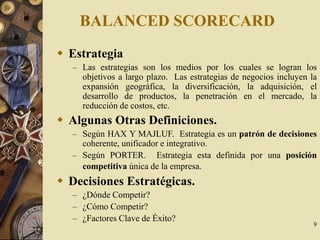Presentación de la Herramienta de Análisis Balanced Scorecard | PPT