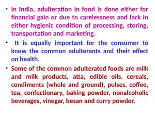 Food adulteration food adulteration food | PPTX