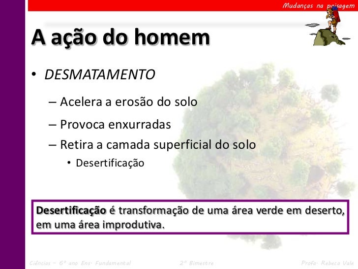 Explique Porque O Homem Provoca Mudanças No Espaço Onde Vive