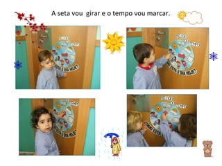 A seta vou  girar e o tempo vou marcar. 