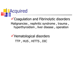 V. Hyper Coagulation State | PPT