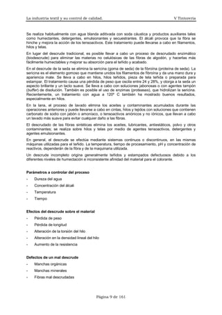 V. La industria textil y su control de calidad | PDF