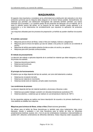 V. La industria textil y su control de calidad | PDF