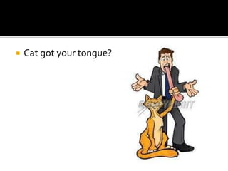  Cat got your tongue?
 