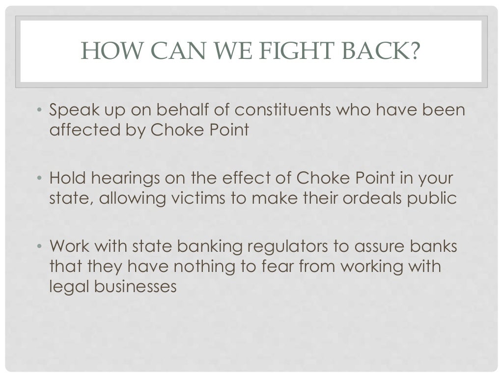 Operation choke point