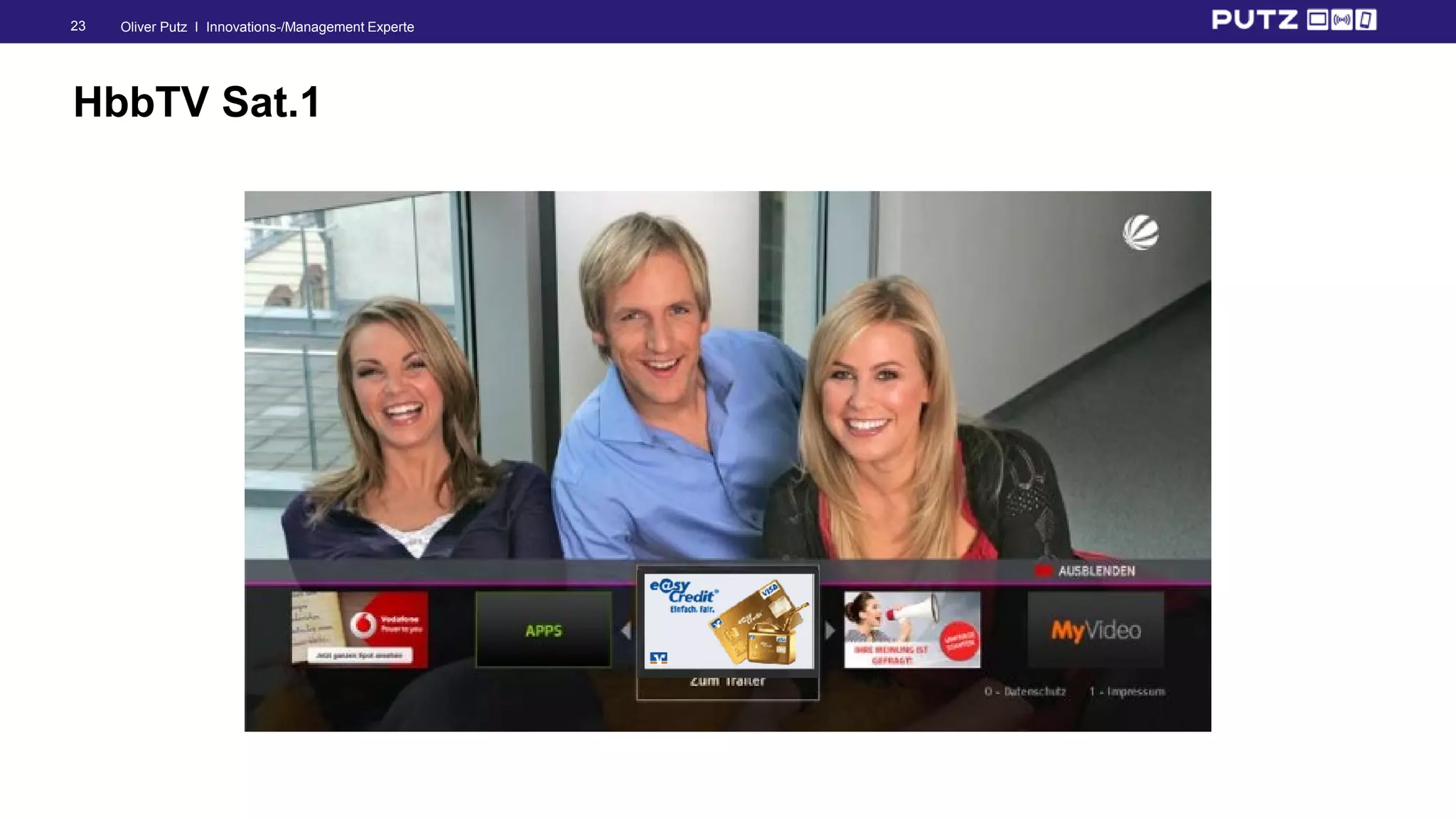 Oliver Putz I Innovations-/Management Experte23
HbbTV Sat.1
 