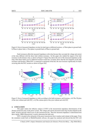 A Study of SVC’s Impact Simulation and Analysis for Distance Protection ...