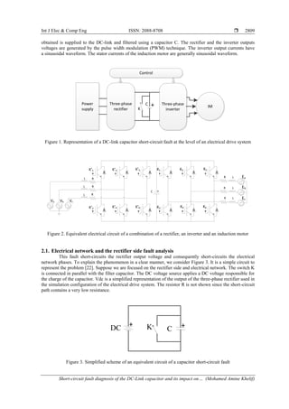 Short-circuit fault diagnosis of the DC-Link capacitor and its impact ...
